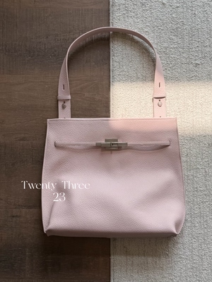 Twenty Three极简风头层牛皮凯莉包小众设计单肩斜挎包