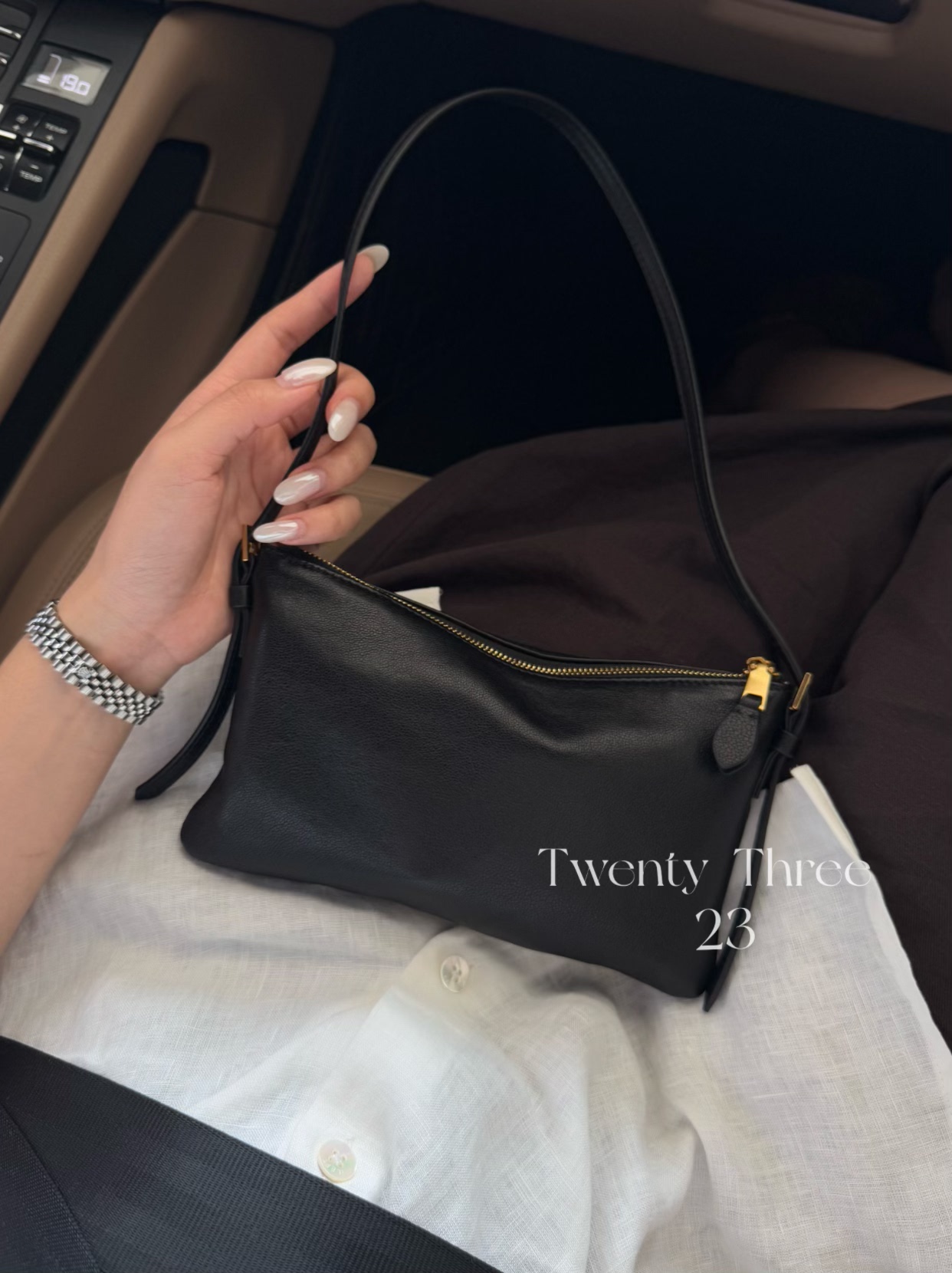 Twenty Three小众设计植鞣羊皮腋下包简约百搭单肩斜挎包