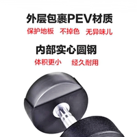 Round-headed PEV rubber-coated fixed steel dumbbells for men and women, the same style as those used in home gyms for arm, hip and leg training thumbnail 5