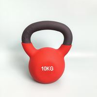 New fine-handled cast iron frosted dipped plastic kettlebell for men and women to exercise, lift the buttocks, swing, lift the kettlebell, deadlift and squat thumbnail 5
