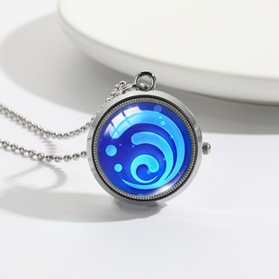 原神周边神之眼怀表水神芙宁娜翻盖项链挂表学生送人生日礼物风火