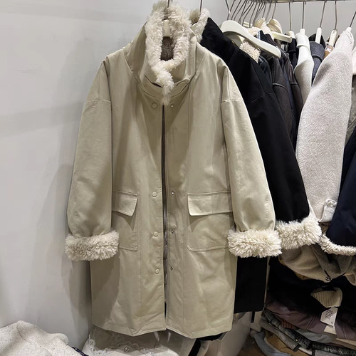 线季定制2025秋冬新款女式派克服中长款工装派克服羽绒服外套