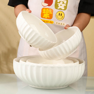 面碗餐具陶瓷大碗 家用特大号汤盆创意纯白大汤碗酸菜鱼碗大盆大码