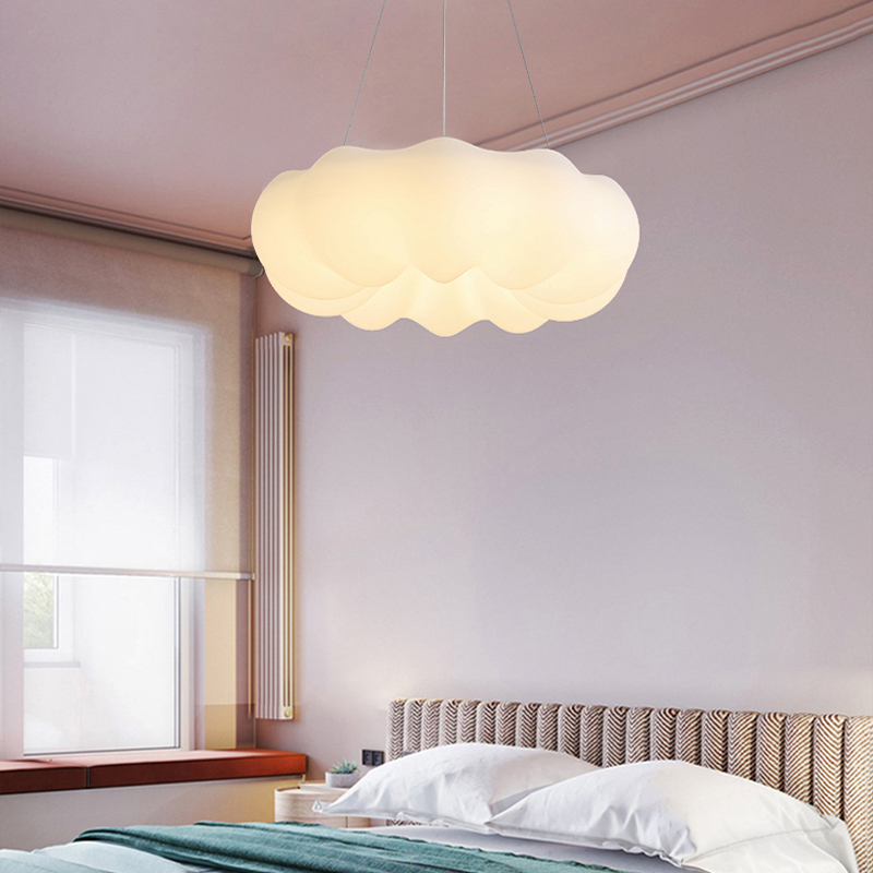 卧室简约PE吊灯吸顶灯云朵