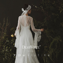 Dear white authentic cloud escape 2020 new wedding dress super long Bridal Hair headdress