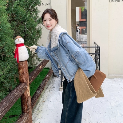 韩系大翻领90白鸭绒显瘦羽绒服