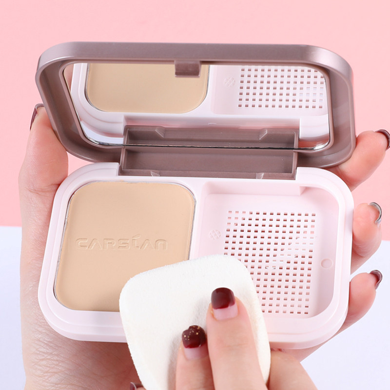 卡姿兰粉饼定妆粉防水防汗不脱妆遮瑕持久控油黑胡椒粉空气蜜粉女