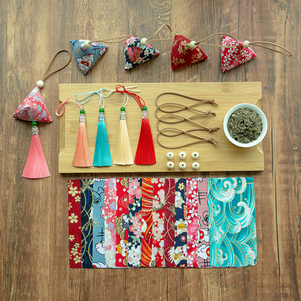 香囊diy材料包手工缝自制作古风香包挂件随身驱蚊艾草端午节香包