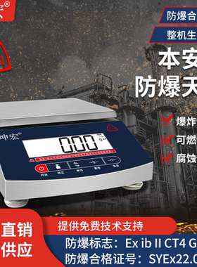 原装坤宏KHW-EX不锈钢本安型防爆电子天平300g-6000g 0.01g配电池