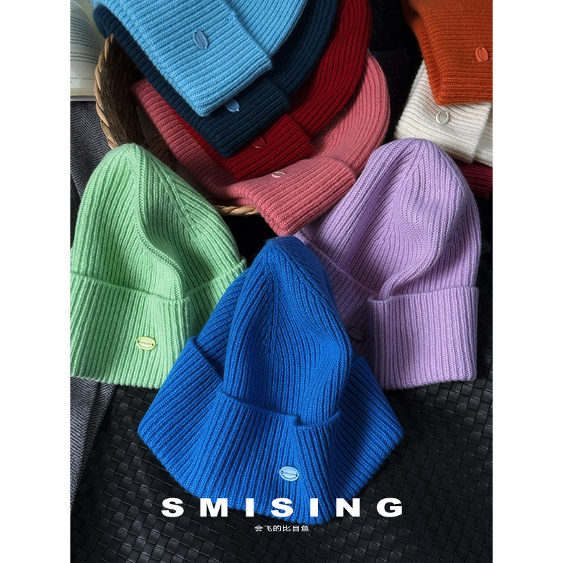 韩系简约金属小标全羊毛针织帽女秋冬季新款休闲百搭显脸小包头帽,服饰配件/皮带/帽子/围巾,帽子,淘宝优惠券,粉丝福利购,淘宝优惠卷