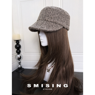 韩系时髦百搭平顶帽女秋冬季 老钱风复古气质保暖显脸小报童帽 新款