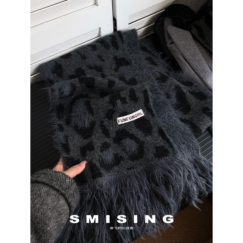 韩系复古甜酷豹纹辣妹流苏围巾女秋冬季加厚保暖百搭防寒护颈围脖,服饰配件/皮带/帽子/围巾,围巾/丝巾/披肩,淘宝优惠券,粉丝福利购,淘宝优惠卷