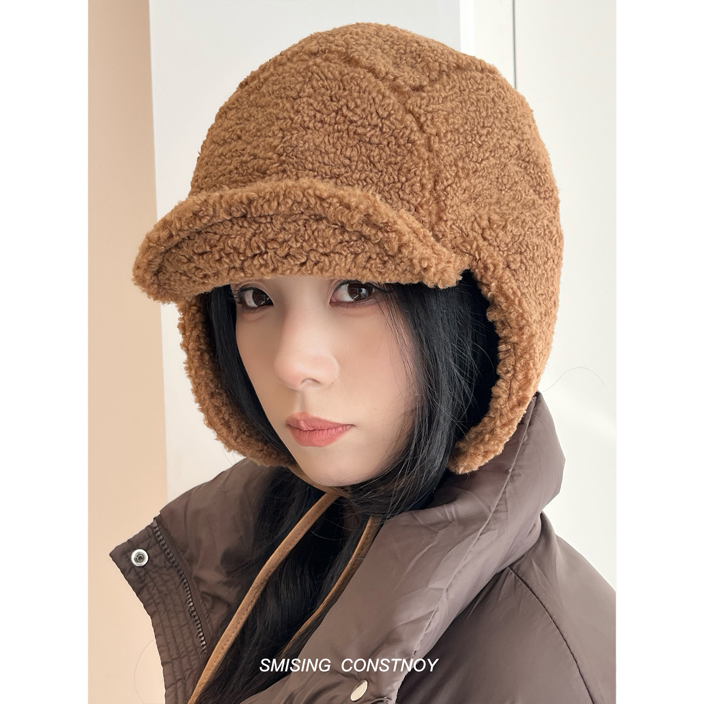 2025新款韩系毛茸纯色护耳帽女秋冬季户外骑行保暖防寒百搭雷锋帽,服饰配件/皮带/帽子/围巾,帽子,淘宝优惠券,粉丝福利购,淘宝优惠卷