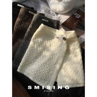 叠穿设计感纽扣半身裙 单品屁帘女秋冬季 2025新款 韩系ins文艺时尚