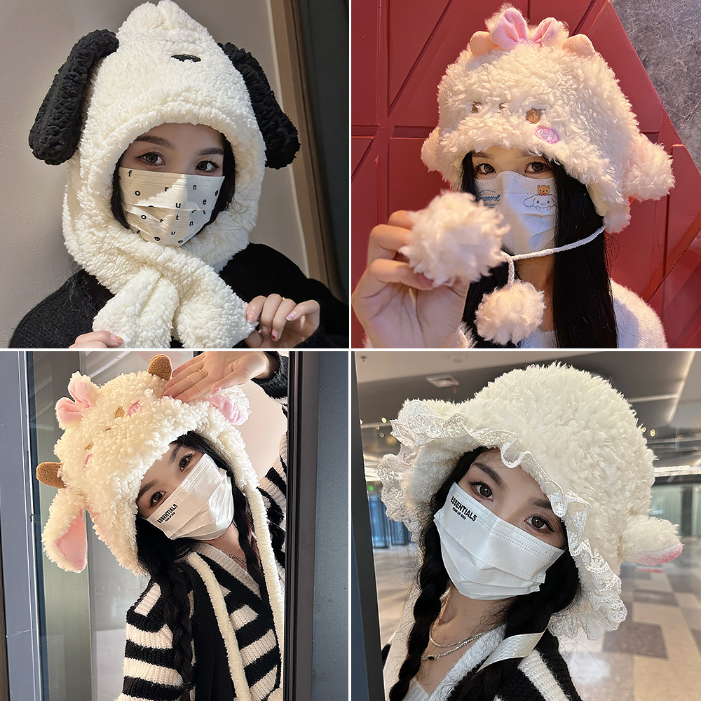 雷锋帽逛街甜美可爱女秋冬