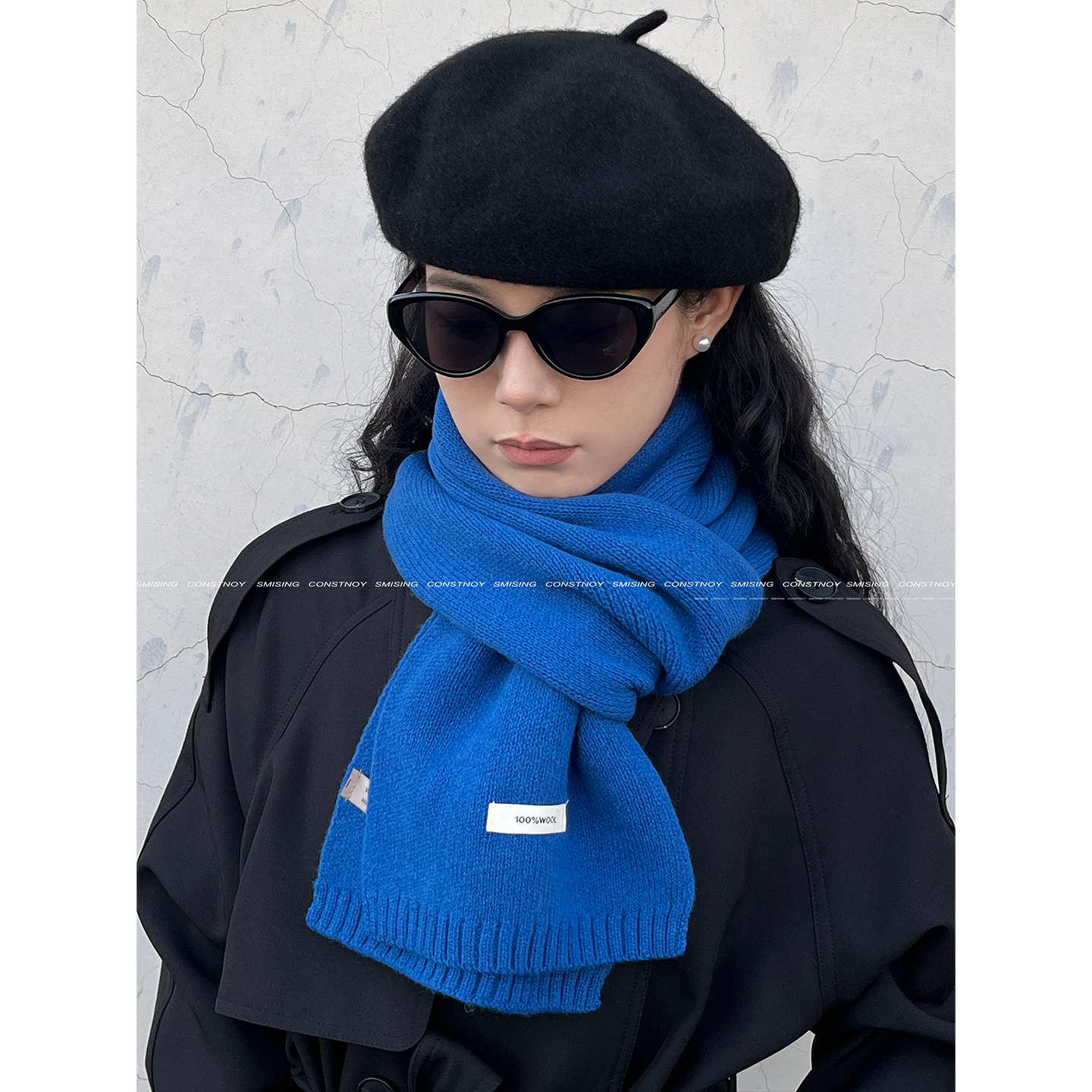 女冬季针织保暖防风护颈围巾