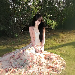 早春氛围感穿搭多巴胺初夏绝美独特设计感漂亮套装公主蛋糕裙子女