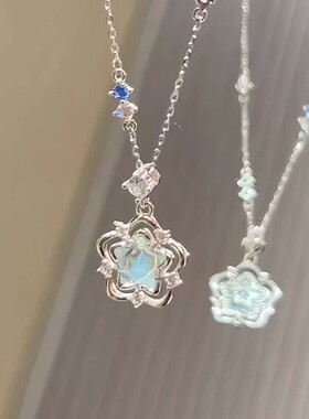 钛钢不掉色海洋之心项链女轻奢小众ins气质高级感吊坠锁骨链