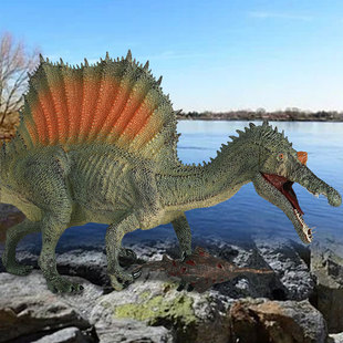 远古巨兽棘龙模型仿真动物棘背龙狂暴巨兽大捕鱼棘龙实心恐龙玩具