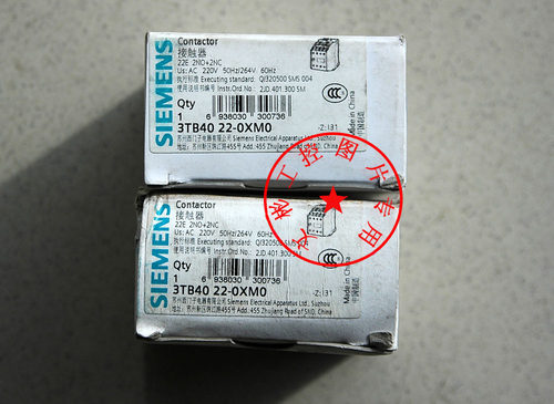 西门子 接触器 3TB4022-0XM0 9A AC220V