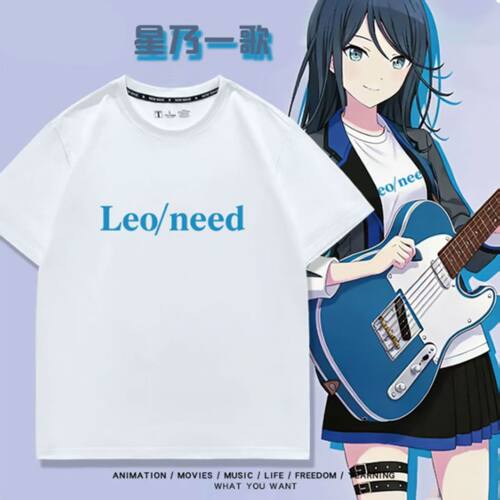 Project SEKAI Leo/need文字短袖 世界计划二次元宽松纯棉男女T恤