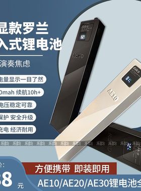 罗兰AE10/AE20/AE30电吹管嵌入式锂电池外挂电池数显款外用1万安