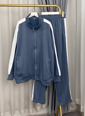 TGM 新款插肩袖拉链开衫卫衣套装小立领外套情侣潮牌街头个性穿搭