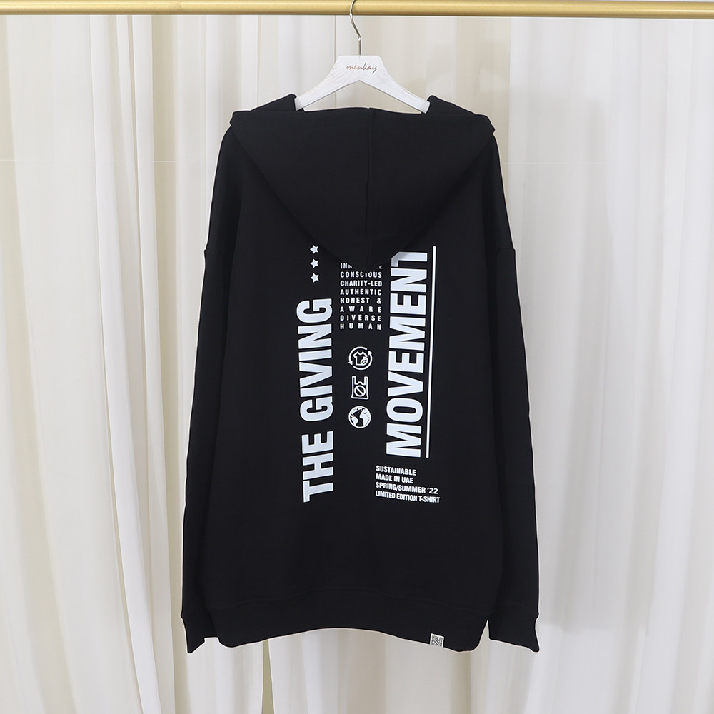 TGM宽松运动休闲连帽套头卫衣新款情侣春秋冬遮屁股上衣美式复古