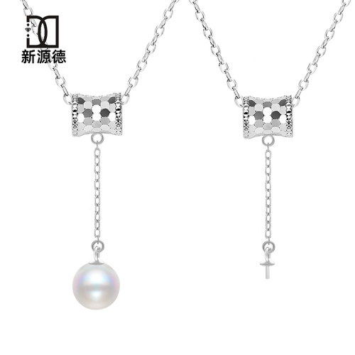 DIY珍珠配件925纯银蜂巢吊坠女