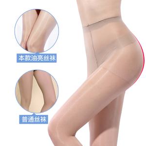 品彩油光闪亮丝袜夏季春秋薄款珠光泽耐穿防勾丝打底袜长连裤袜女