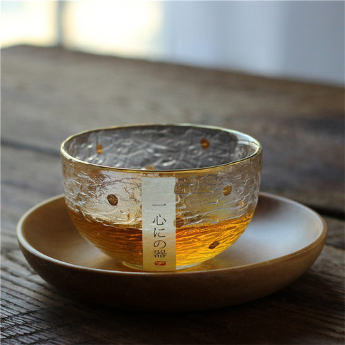 中式古风手工玻璃杯超迷你型白酒杯加厚可爱风清酒杯果酒喝酒杯子