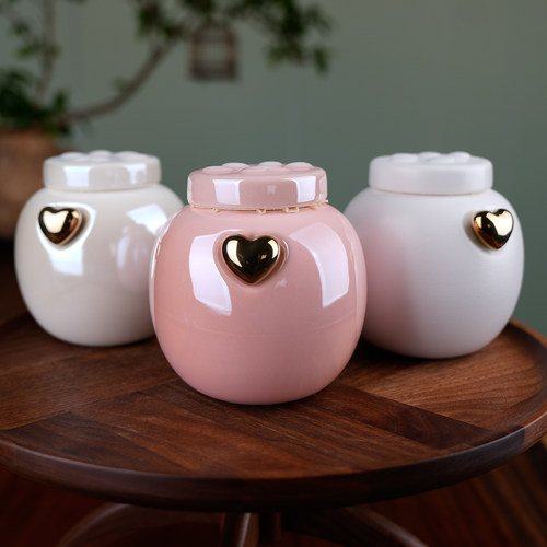 珍福器心相印陶瓷罐轻奢密封罐