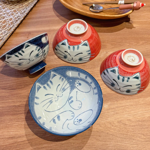 日式陶瓷釉下彩成人米饭碗