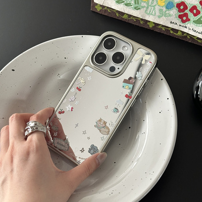 镜面可爱小狗16promax手机壳苹果