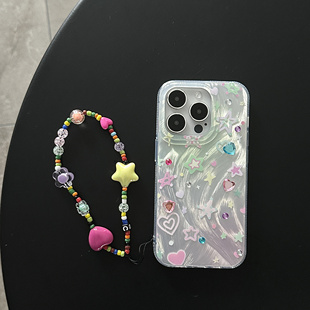 Redundant｜羽纱星星甜酷y2k双层适用于苹果17promax手机壳梦幻iPhone16pro新款胶保护套防摔手机挂绳13