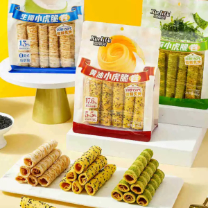 雪丽芙海苔生椰小虎脆卷蔓越莓奶盖沙琪玛榴芒坚果零食早餐糕点