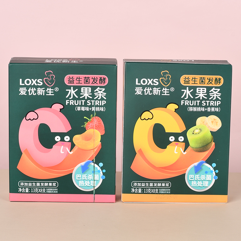 爱优新生益生菌发酵水果条儿童果糕类休闲解馋小零食果片果条小吃