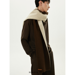 双面呢双色冬日随性造型感围巾 Niente