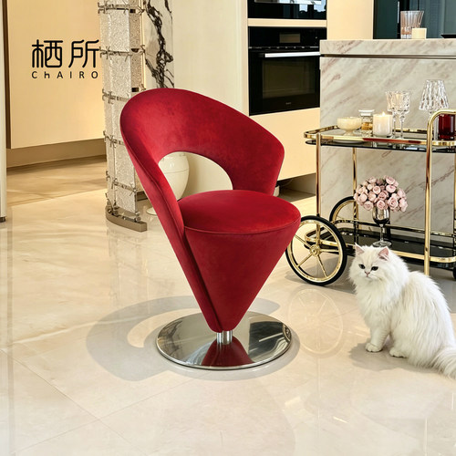 化妆椅子可旋转轻奢高级感梳妆台专用凳子女生主卧室衣帽间化妆凳