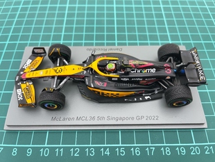 全新 SPARK F1 车模 1/43 2022 MCL36 里卡多 新加坡 第5名