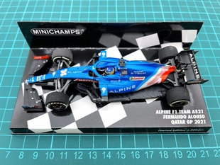 全新 迷你切 F1 车模 1/43 2021 A521 阿隆索 卡塔尔 季军