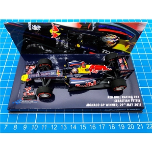 一物一拍 迷你切 F1 车模 1/43 2011 RB7 维特尔 摩纳哥
