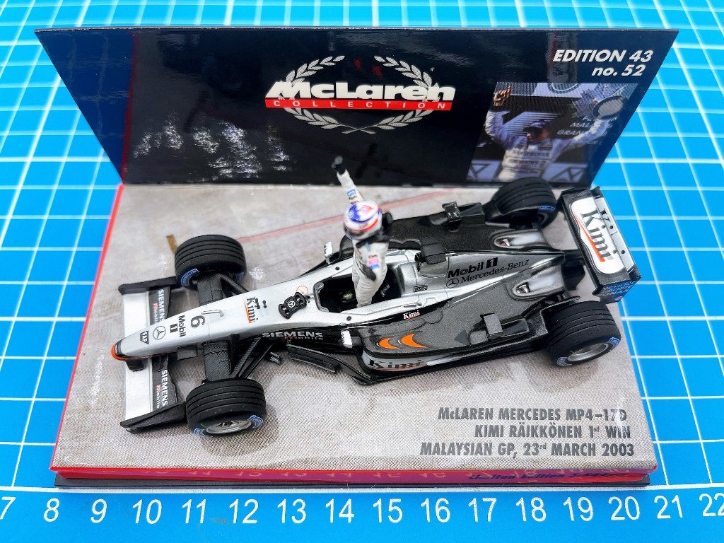 一物一拍 迷你切 f1 车模1/43 2003 mp4-17d 莱科宁 马来西亚