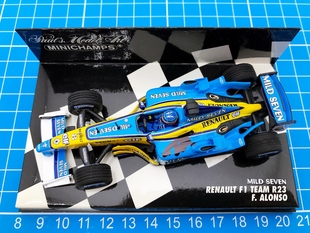 一物一拍 迷你切F1车模 1/43 2003 R23 阿隆索 七星涂装 亲签