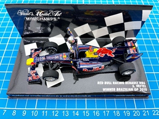 一物一拍 迷你切 F1 车模 1/43 2010 RB6 维特尔 巴西 人偶