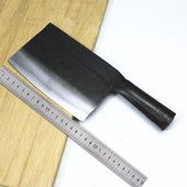 阳江菜刀锋利切肉片切丁切丝手工锻打锰钢老式 铁刀杀鱼刀短宰鱼刀