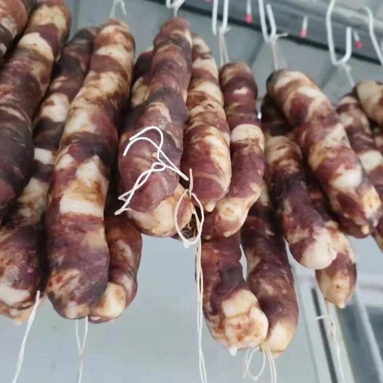 湖北广水特产农家新鲜手工灌土猪肉香肠自然晒干广水香肠包邮