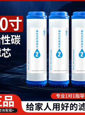 10寸UDF颗粒活性炭滤芯前三级滤芯纯水机滤芯过滤器饮水机滤芯