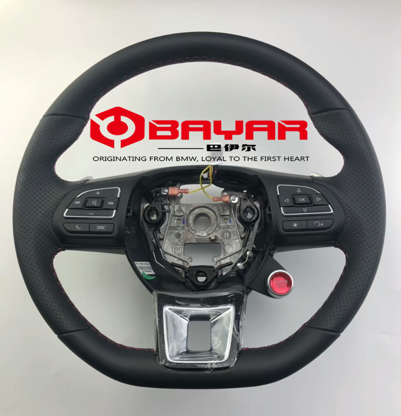 适用于上汽名爵HS真皮方向盘带娱乐开关转向盘带拨片音量蓝牙按键
