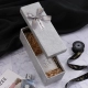 (Выберите и купите - дайте Rafia + Greeting Card) Серебряная подарочная коробка Silk Silk + подарочная сумка